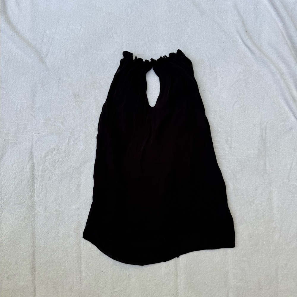 Ramy Brook 100% Pure Silk Black High Neck Blouse size small - Picture 7 of 12